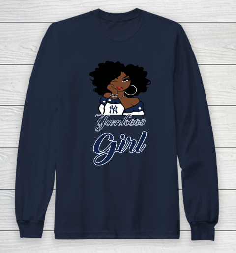 New York Yankeess Girl MLB Long Sleeve T-Shirt 4