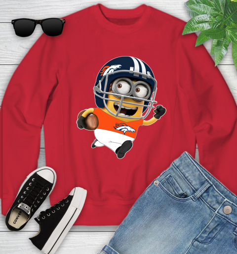 NFL Denver Broncos Minions Disney Football Sports Youth Sweatshirt 9