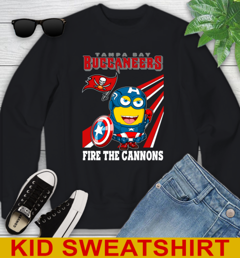 NFL Football Tampa Bay Buccaneers Captain America Marvel Avengers Minion Shirt Youth Sweatshirt