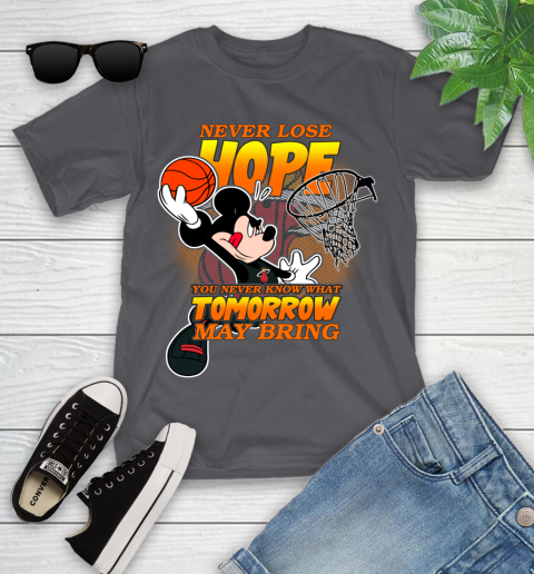 Miami Heat NBA Basketball Mickey Disney Never Lose Hope Youth T-Shirt 6