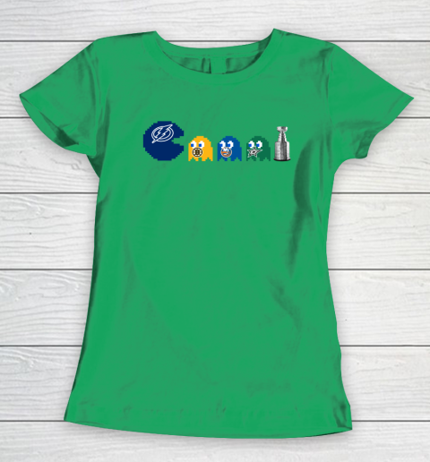 Tampa Bay Lightning x Pacman Create History For Stanley Cup Women's T-Shirt 6