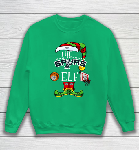 San Antonio Spurs Christmas ELF Funny NBA Sweatshirt 5
