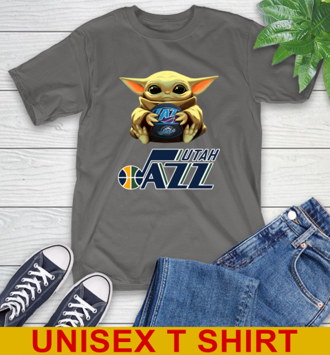 NBA Basketball Utah Jazz Star Wars Baby Yoda Shirt 8