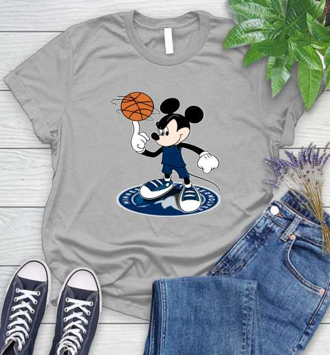 NBA Basketball Minnesota Timberwolves Cheerful Mickey Disney Shirt Women's T-Shirt 5
