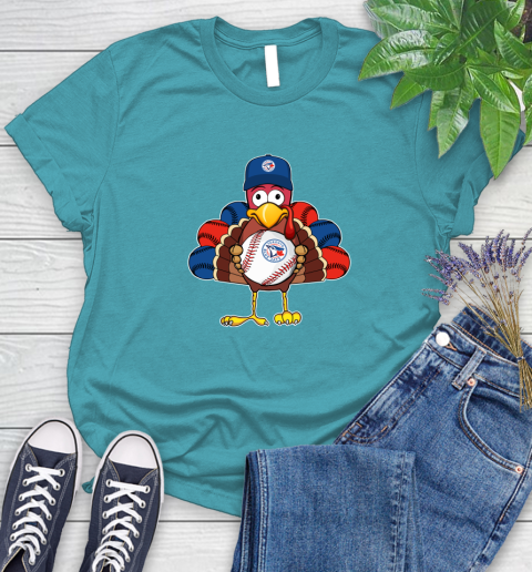 Toronto Blue Jays Turkey thanksgiving Women's T-Shirt 12