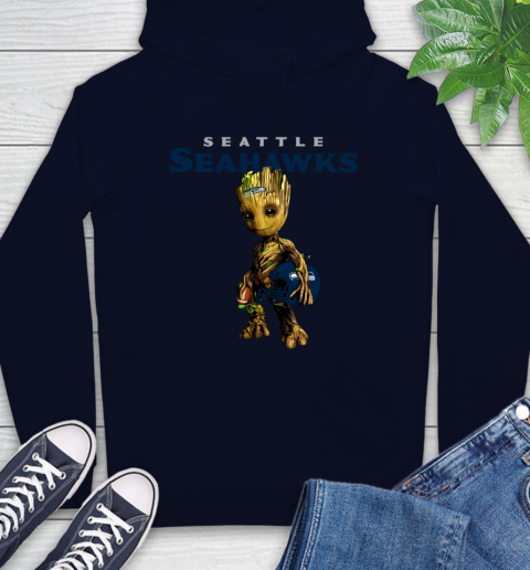 Seattle Seahawks NFL Football Groot Marvel Guardians Of The Galaxy Hoodie 4