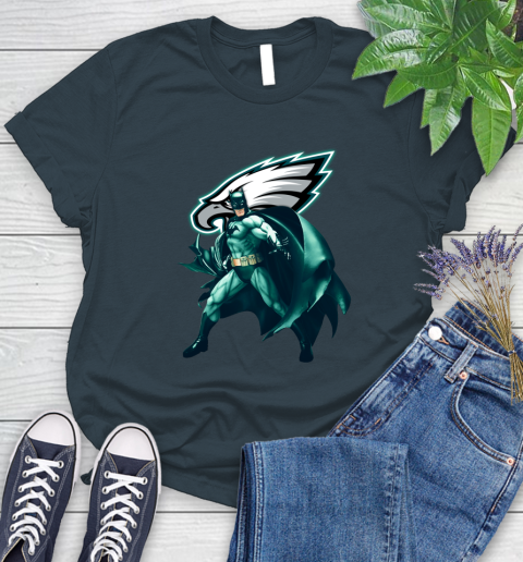 NFL Batman Football Sports Philadelphia Eagles Women's T-Shirt 8