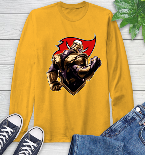 NFL Thanos Avengers Endgame Football Sports Tampa Bay Buccaneers Long Sleeve T-Shirt 3
