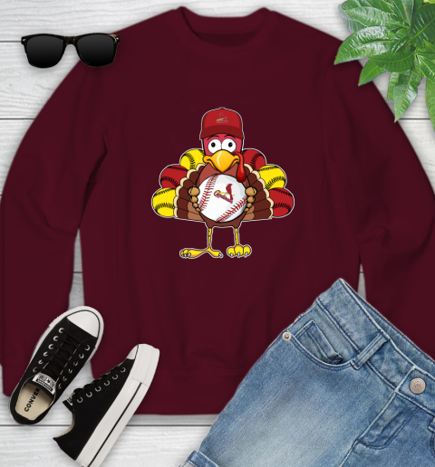 St.Louis Cardinals Turkey thanksgiving Youth Sweatshirt 5