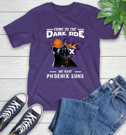 NBA Come To The Dark Side We Have Phoenix Suns Star Wars Darth Vader Basketball T-Shirt 5