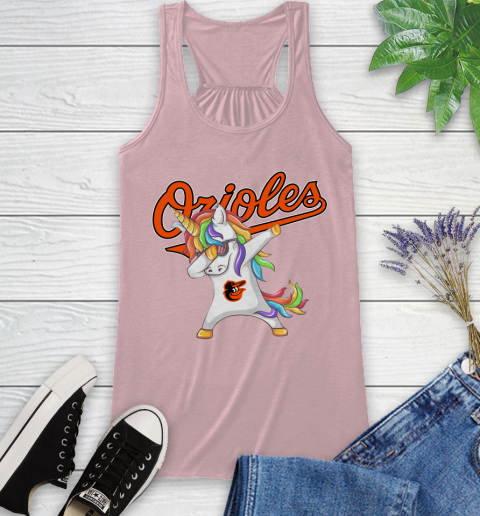 Baltimore Orioles MLB Baseball Funny Unicorn Dabbing Sports Racerback Tank 11