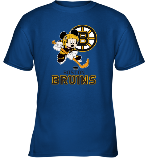 Nhl Hockey Mickey Mouse Team Boston Bruins Youth T-Shirt