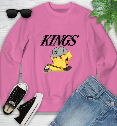 NHL Pikachu Hockey Sports Los Angeles Kings Youth Sweatshirt 7