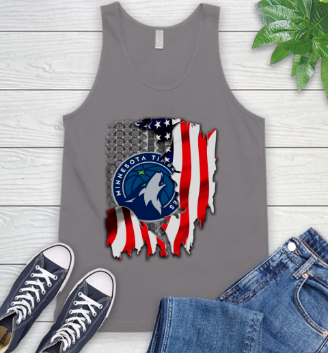 Minnesota Timberwolves NBA Basketball American Flag Tank Top 6