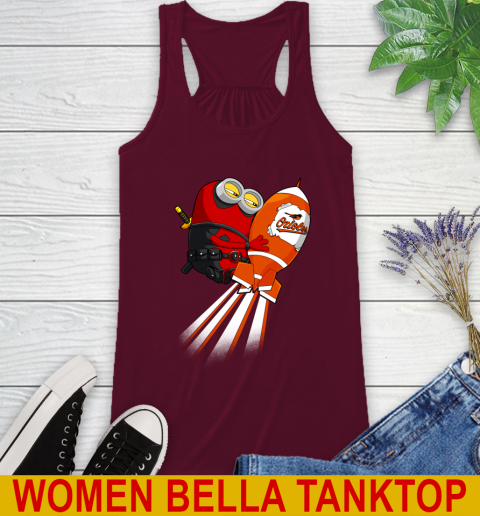MLB Baseball Baltimore Orioles Deadpool Minion Marvel Shirt Racerback Tank 2