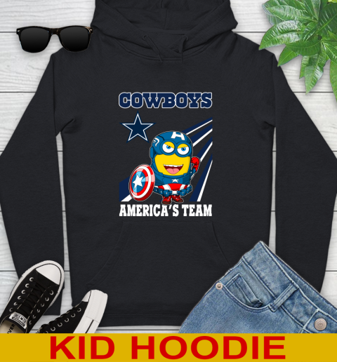 NFL Football Dallas Cowboys Captain America Marvel Avengers Minion Shirt Youth Hoodie