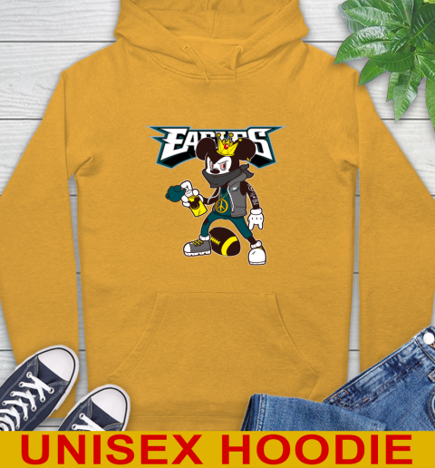 Philadelphia Eagles NFL Football Mickey Peace Sign Sports Hoodie 3