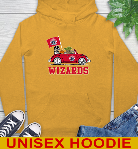 NBA Basketball Washington Wizards Darth Vader Baby Yoda Driving Star Wars Shirt Hoodie 3