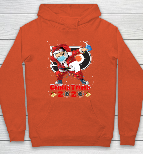 Philadelphia Flyers Funny Santa Claus Dabbing Christmas 2020 NHL Hoodie 3