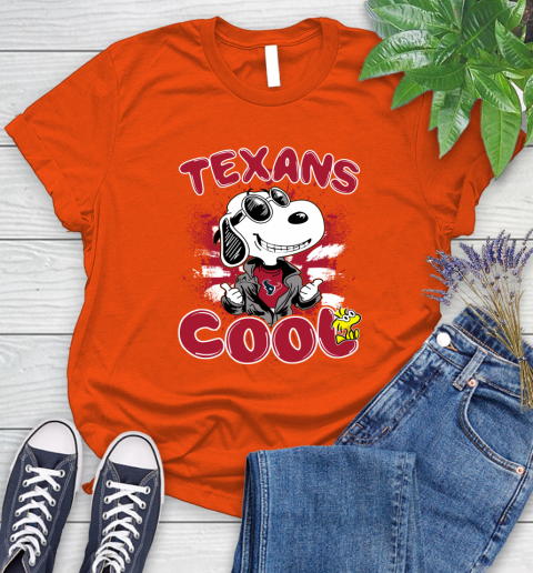 NFL Football Houston Texans Cool Snoopy Shirt Women's T-Shirt 3