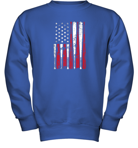 8tgx vintage baseball bat american usa flag gift youth sweatshirt 47 front royal