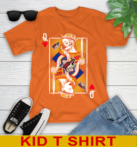 NHL Hockey Arizona Coyotes The Queen Of Hearts Card Shirt Youth T-Shirt 8