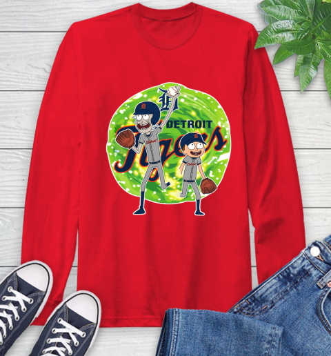 MLB Detroit Tigers Rick And Morty Baseball Sports Long Sleeve T-Shirt 10