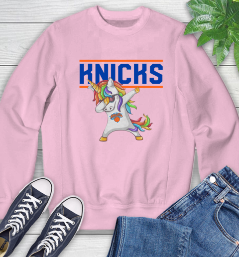 New York Knicks NBA Basketball Funny Unicorn Dabbing Sports Sweatshirt 9