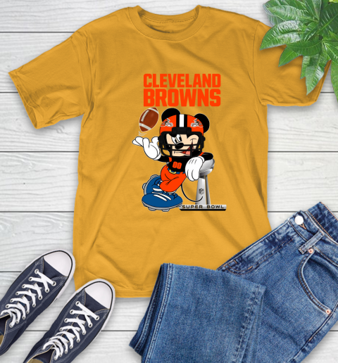 NFL Cleveland Browns Mickey Mouse Disney Super Bowl Football T Shirt T-Shirt 15