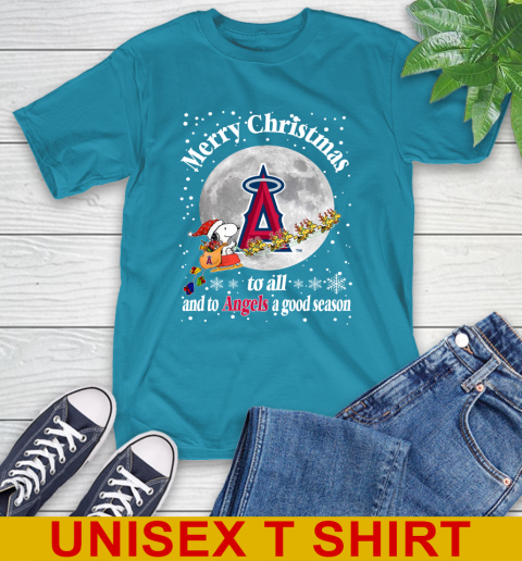 Los Angeles Angels Merry Christmas To All And To Angels A Good Season MLB Baseball Sports T-Shirt 9