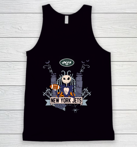 NFL New York Jets Football Jack Skellington Halloween Tank Top