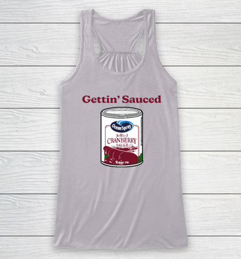 Getting' Sauced Funny Cranberry Sauce Thanksgiving Costume Racerback Tank 2