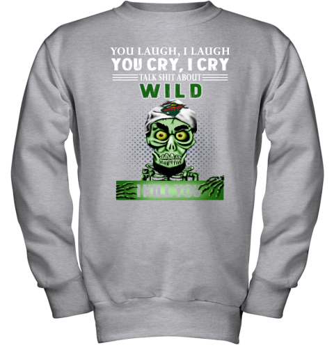 NHL Talk Shit About Minnesota Wild I Kill You Achmed The Dead Terrorist Jeffrey Dunham Hockey 8onykrw8CnB youth sweatshirt 47 95 151514 front sport grey