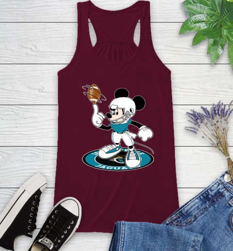 NFL Football Jacksonville Jaguars Cheerful Mickey Disney Shirt Racerback Tank 3
