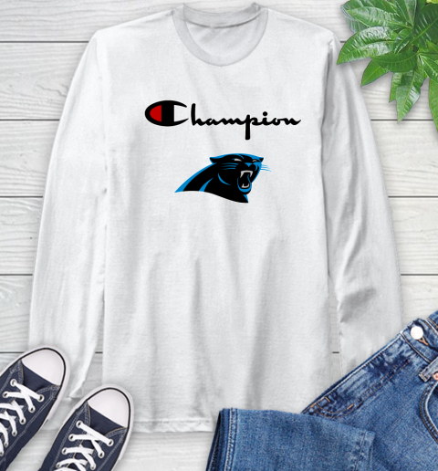 NFL Football Carolina Panthers Champion Shirt Long Sleeve T-Shirt
