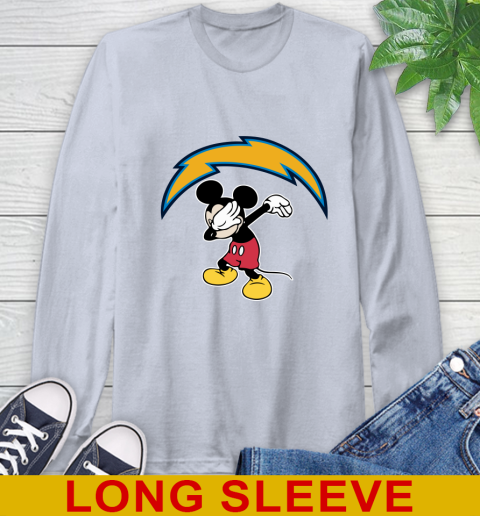 San Diego Chargers NFL Football Dabbing Mickey Disney Sports Long Sleeve T-Shirt 6