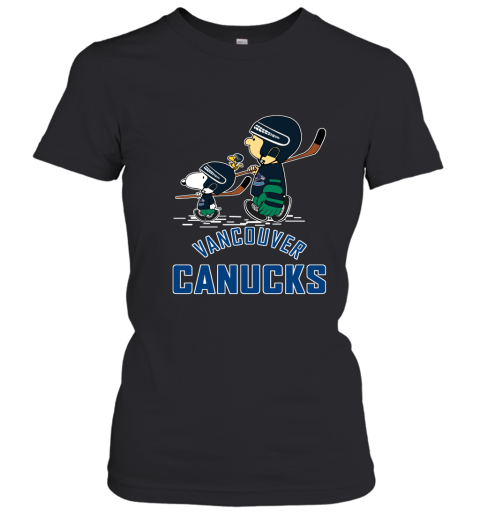 Let's Play Canucks Ice Hockey Snoopy NHL Women's T-Shirt