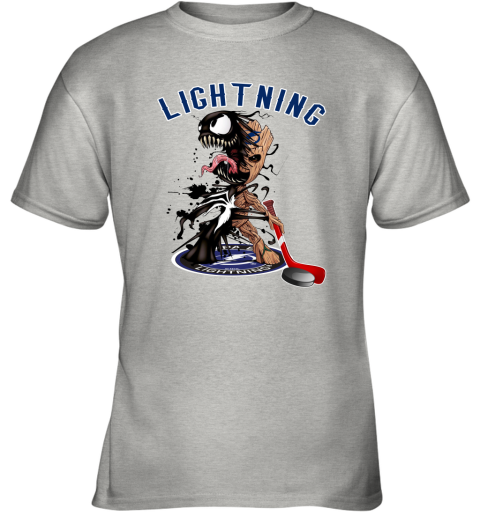 NHL Tampa Bay Lightning Hockey Venom Groot Guardians Of The Galaxy ZsMGX6jW5yZ youth t shirt 26 95 151514 front ash
