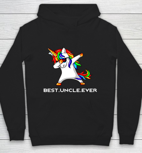 Funny Best Uncle Ever Dabbing Unicorn Hoodie