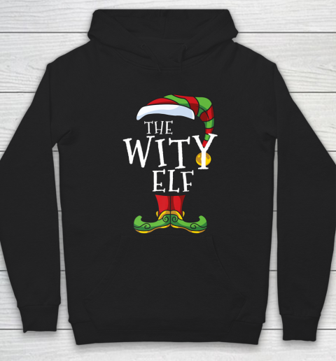 Witty Elf Family Matching Christmas Group Funny Pajama Hoodie