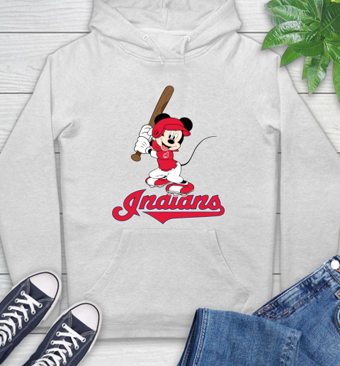 MLB Baseball Cleveland Indians Cheerful Mickey Mouse Shirt Hoodie 2