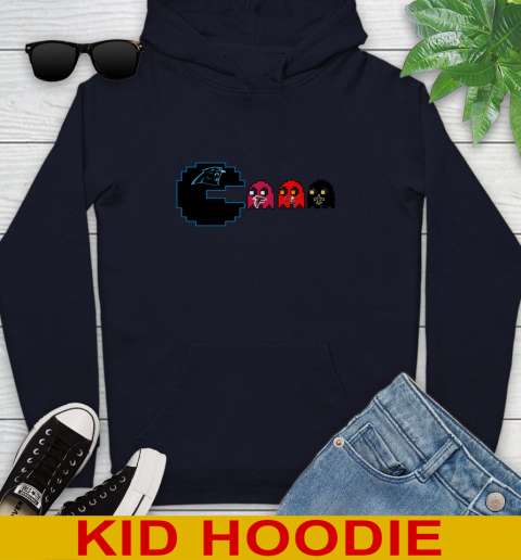 Carolina Panthers NFL Football Pac Man Champion Youth Hoodie 4