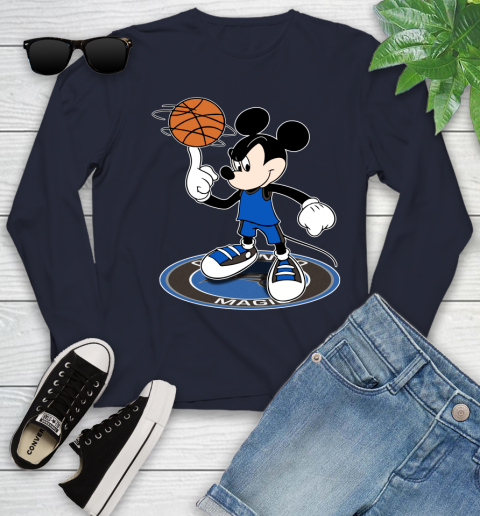 NBA Basketball Orlando Magic Cheerful Mickey Disney Shirt Youth Long Sleeve 3