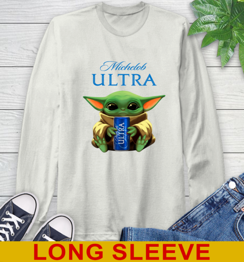 Star Wars Baby Yoda Hugs Michelob Ultra Beer Shirt 69