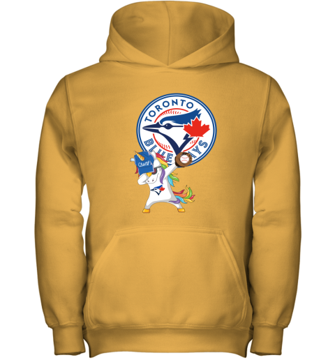 Hip Hop Dabbing Unicorn Flippin Love Toronto Blue Jays Youth Hoodie