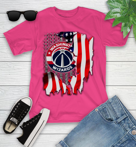 Washington Wizards NBA Basketball American Flag Youth T-Shirt 11