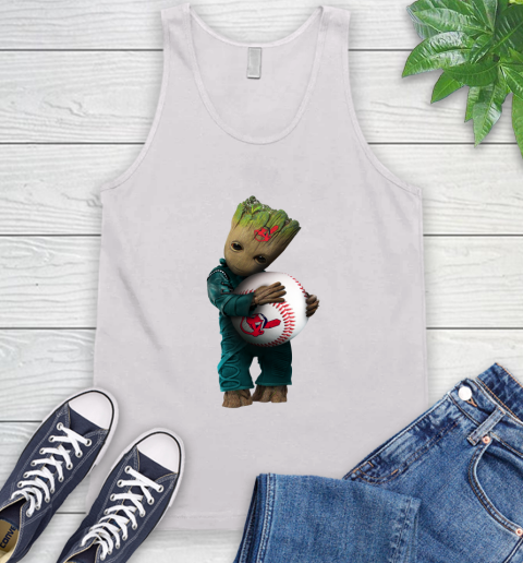MLB Groot Guardians Of The Galaxy Baseball Sports Cleveland Indians Tank Top