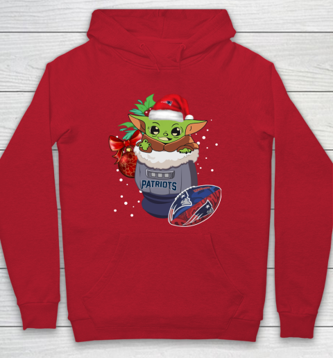 New England Patriots Christmas Baby Yoda Star Wars Funny Happy NFL Hoodie 10