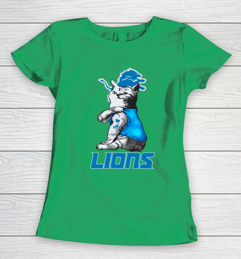 NFL Football My Cat Loves Detroit Lions Women's T-Shirt 5
