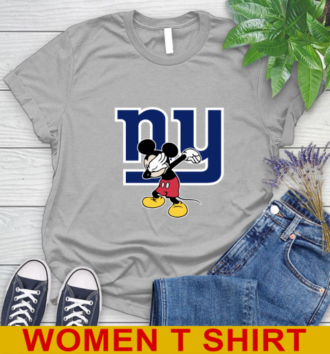New York Giants NFL Football Dabbing Mickey Disney Sports Women's T-Shirt 5